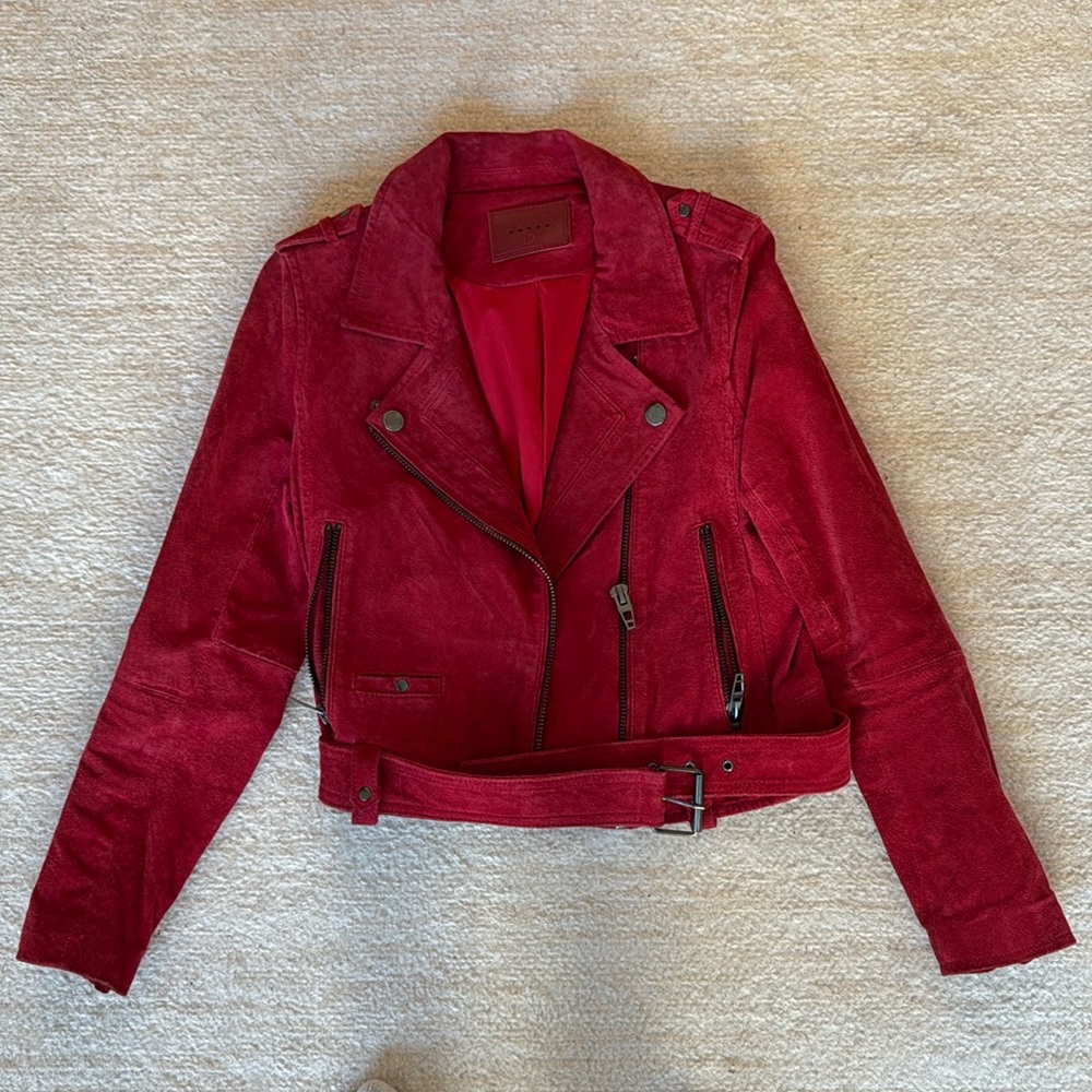 Red suede jacket